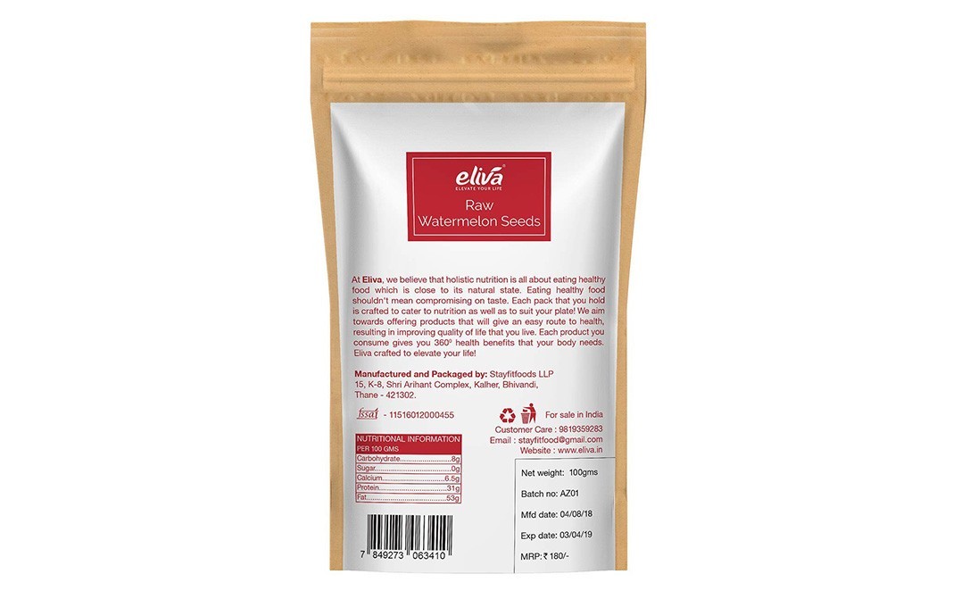 Eliva Raw Watermelon Seeds    Pack  100 grams